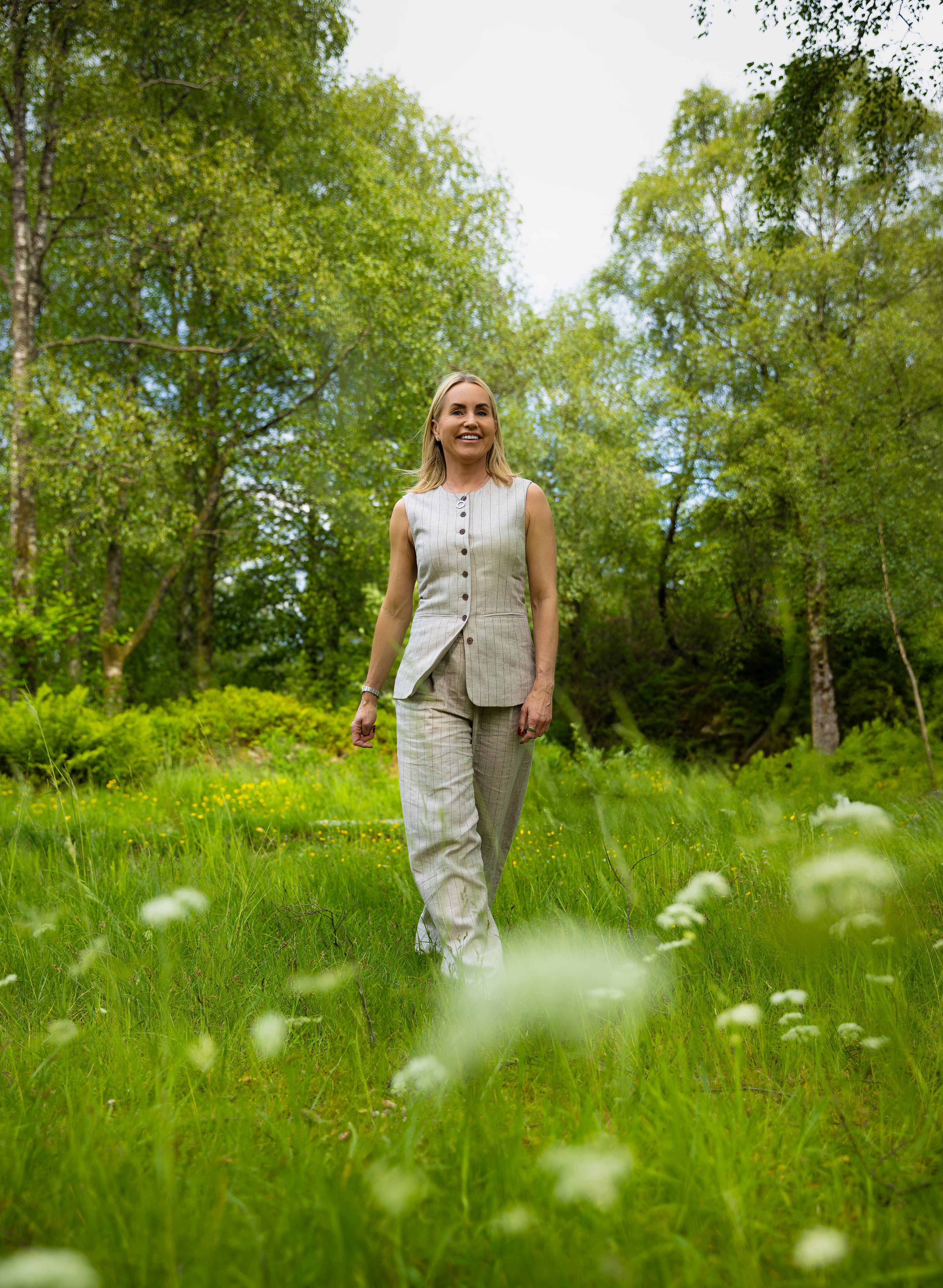 Vilka Fitted Vest - Beige/ Oatmeal